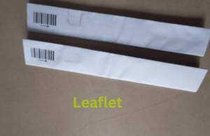 Leaflet of packaging material