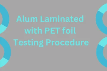 Alum laminated with pet foil