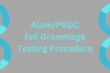 Alum/pvdc foil grammage testing procedure